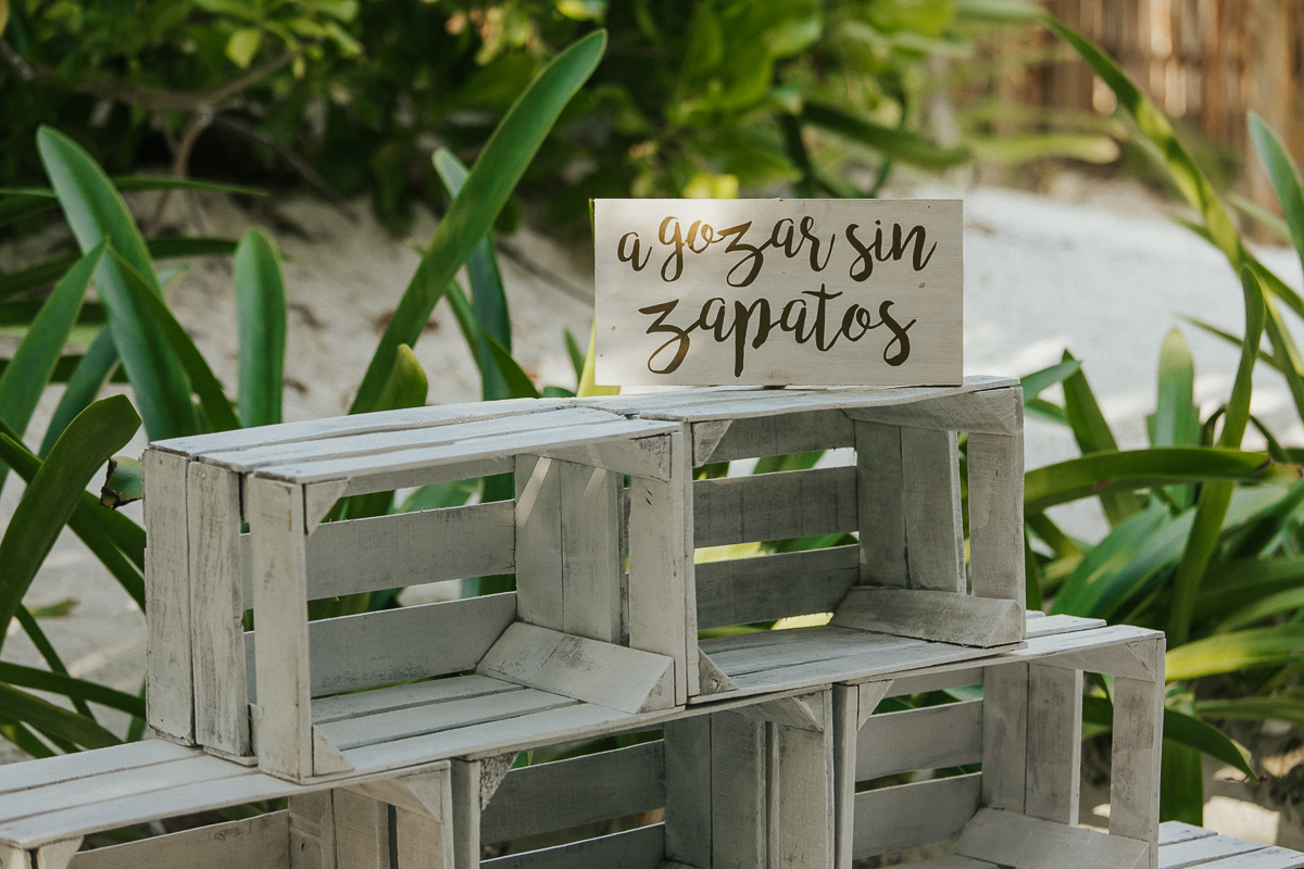 Wedding decor at Akiin Beach Tulum Wedding in Mexico by Caro Navarro Photography