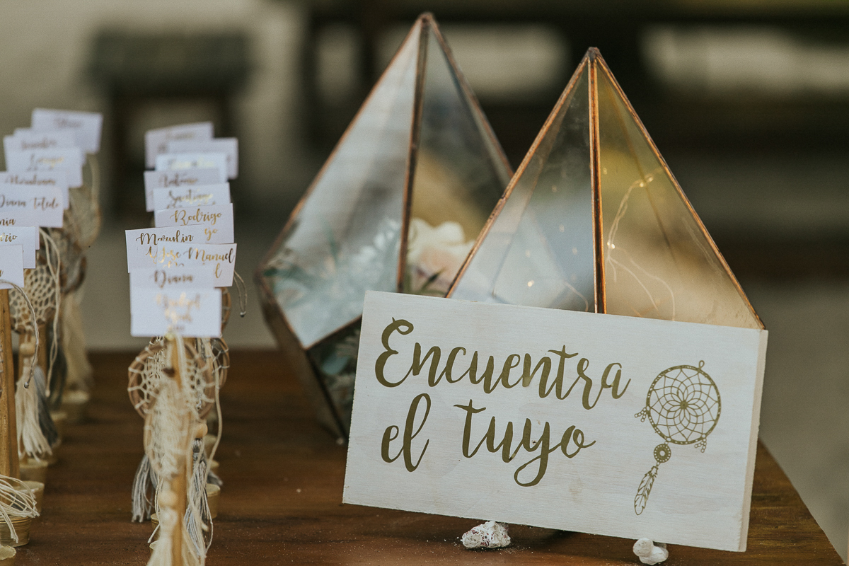 Boho wedding decor at Akiin Beach Tulum Wedding in Mexico by Caro Navarro Photography