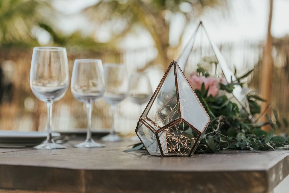 Boho wedding decor at Akiin Beach Tulum Wedding in Mexico by Caro Navarro Photography