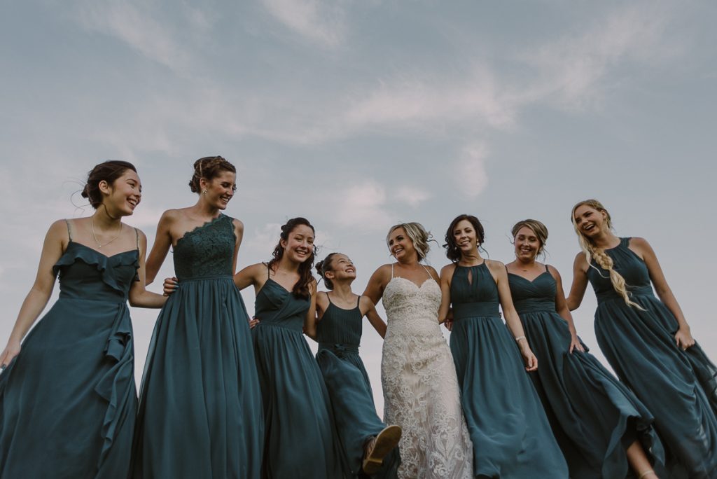 Fun bridal party portraits by Caro Navarro Cancun Wedding Photography