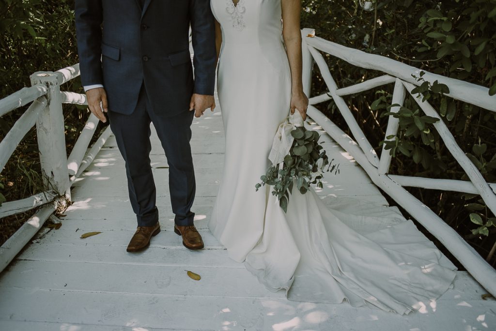 Bride and groom portraits at Banyan Tree Mayakoba, Mexico by Caro Navarro Photography