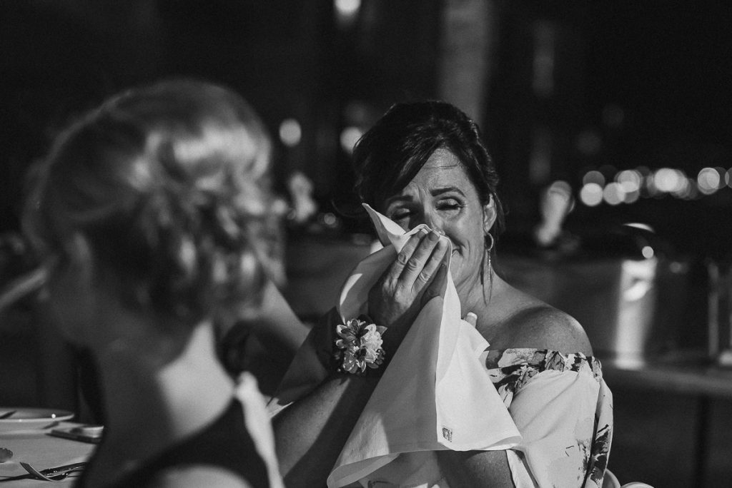 Emotional mother of the bride at Moon Palace Nizuc Cancun Wedding by Caro Navarro Photography