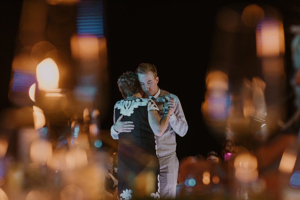 Mother of the groom and son dance. Moon Palace Cancun Wedding by Caro Navarro Photography