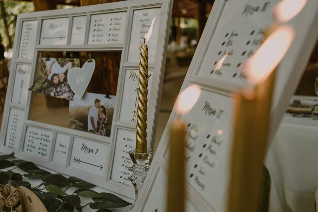 Seating chart idea at Playa del Carmen Garden Wedding by Caro Navarro Photography