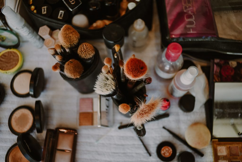 Makeup brushes at Heritage Fairmont Mayakoba by Caro Navarro Photography