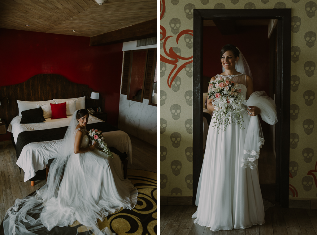 Bridal portraits at Glam Hard Rock Riviera Maya Destination Wedding, Mexico Caro Navarro Photography