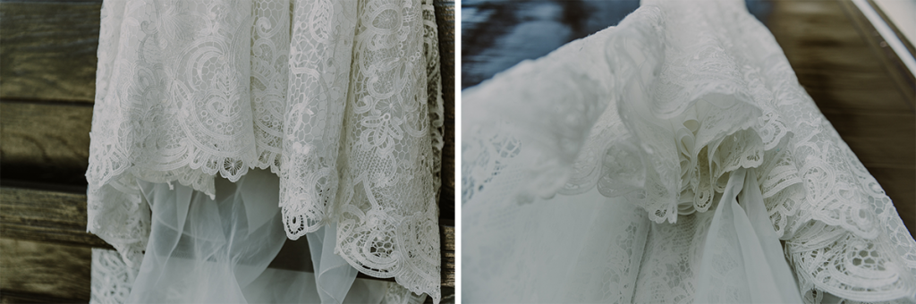 Details of wedding dress lace at Royalton Riviera Cancun Wedding. Caro Navarro Photography