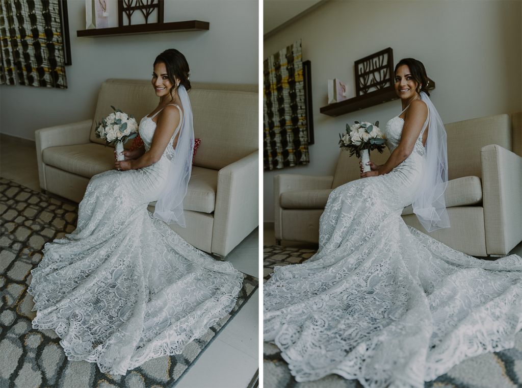 Bridal portraits at Royalton Riviera Cancun Wedding by Caro Navarro Photography