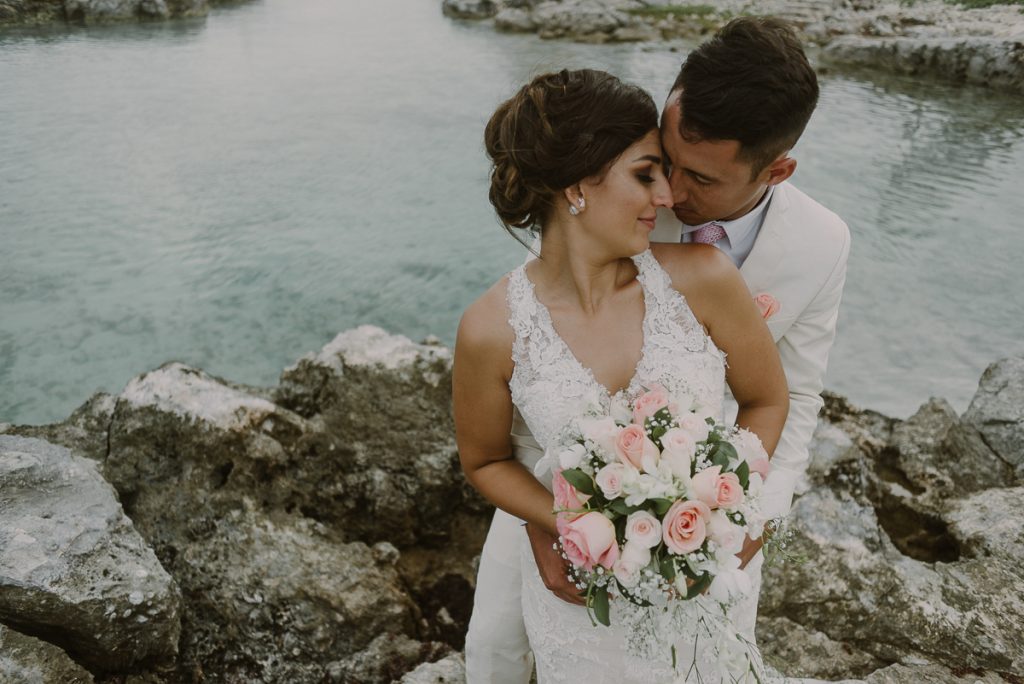 Hard Rock Riviera Maya beach trash the Dress Session in Mexico by Caro Navarro Photography