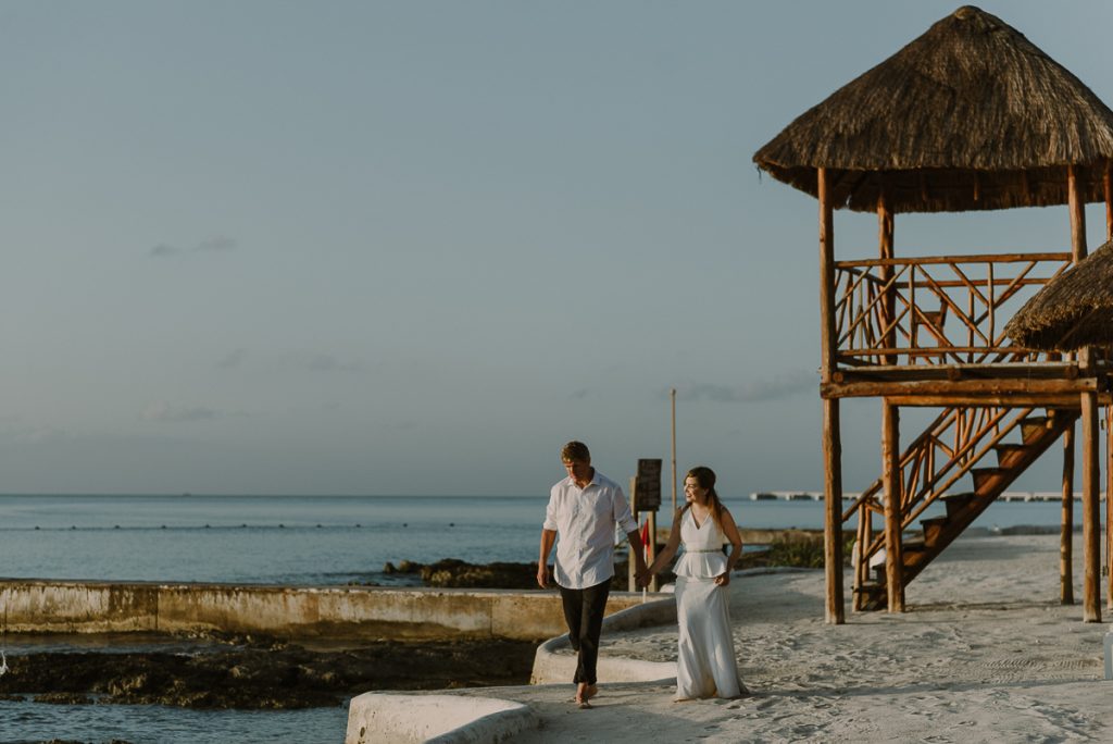 Beach trash the dress session at INTERCONTINENTAL PRESIDENTE COZUMEL RESORT SPA by Caro Navarro Photography