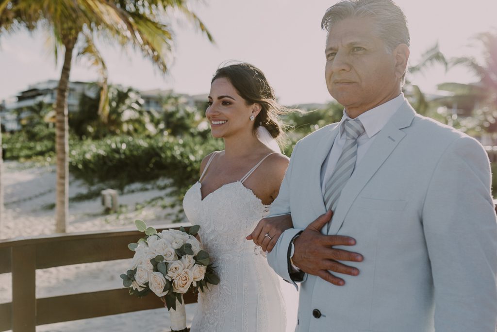 Here comes the bride. Royalton Riviera Cancun Wedding by Caro Navarro Photography