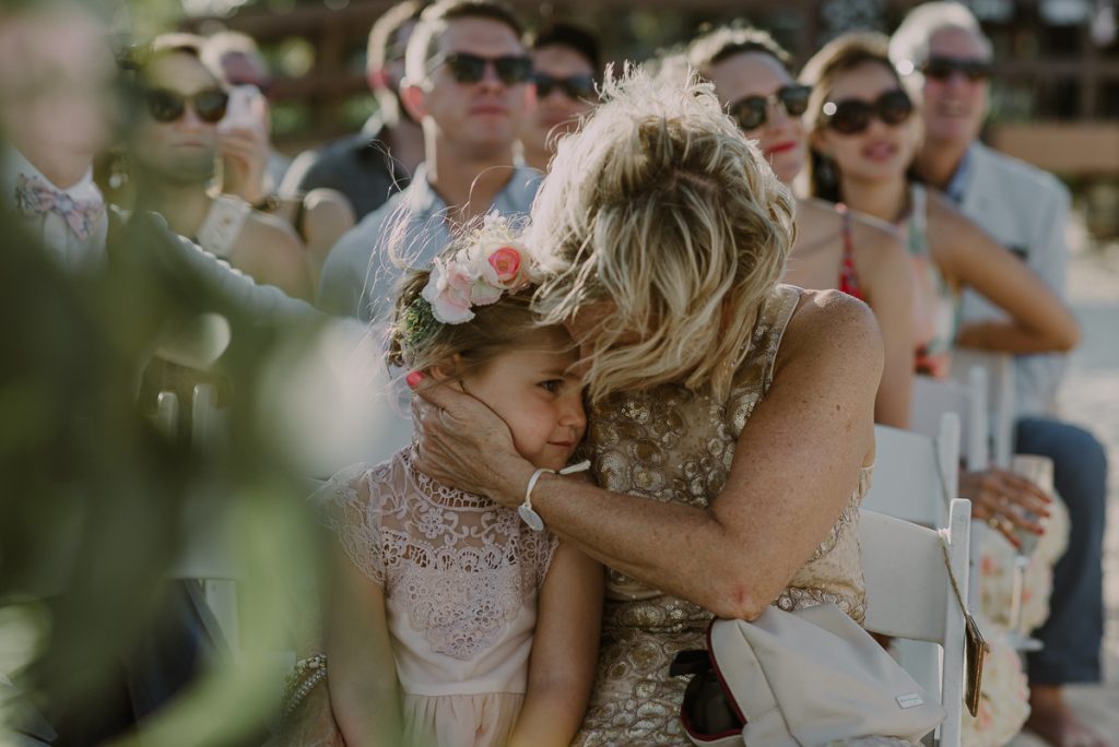 Flower girl at Royalton Riviera Cancun beach wedding Caro Navarro Photography