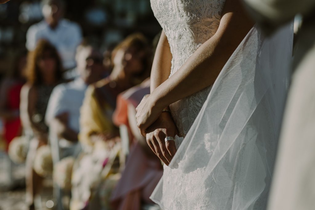 Wedding dress detail. Royalton Riviera Cancun Wedding by Caro Navarro Photography