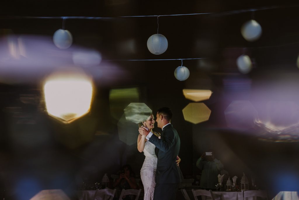 Bride and groom first dance. Hard Rock Riviera Maya wedding reception, Mexico. Caro Navarro Photography