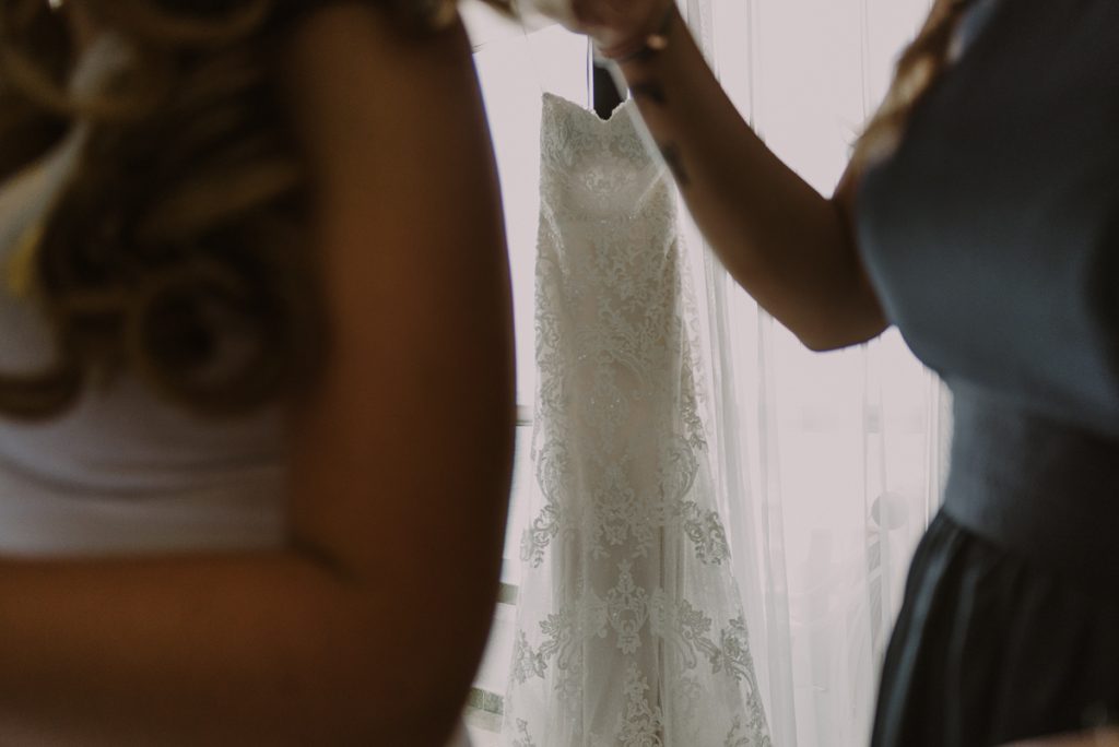 Lace wedding dress. Riu Caribe Cancun Wedding by Caro Navarro Photography