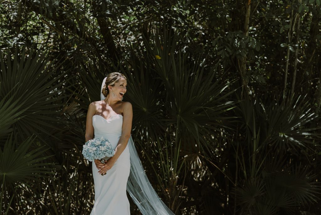 Destination bride at Grand Palladium Riviera Maya LGBT Wedding in Mexico. Caro Navarro Photography
