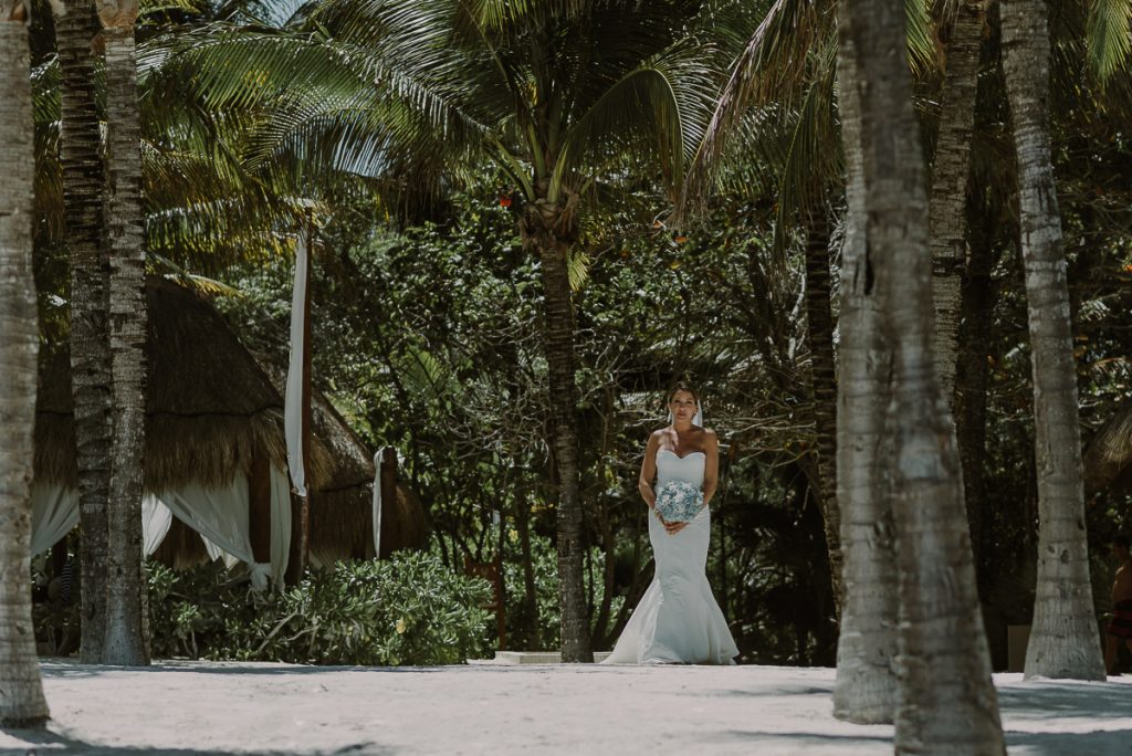 Here comes the bride. Grand Palladium Riviera Maya LGBT Wedding in Mexico. Caro Navarro Photography