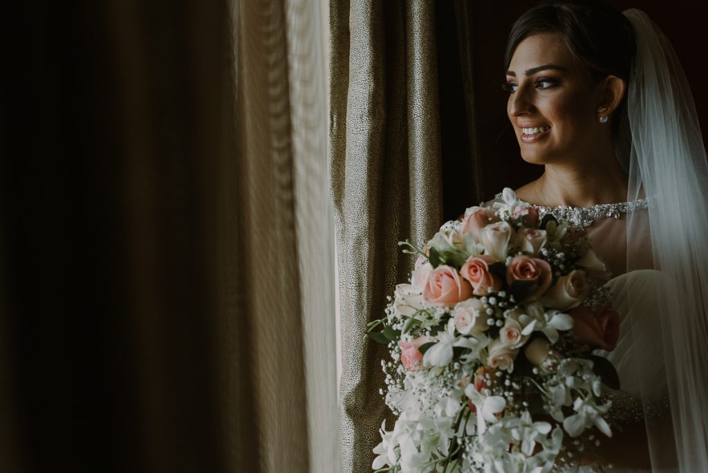 Bridal portrait in natural light at Hard Rock Riviera Maya Wedding by Caro Navarro Photography