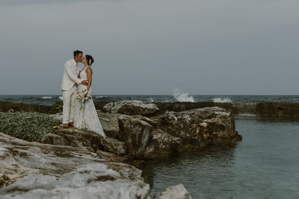 Hard Rock Riviera Maya beach trash the Dress Session in Mexico by Caro Navarro Photography