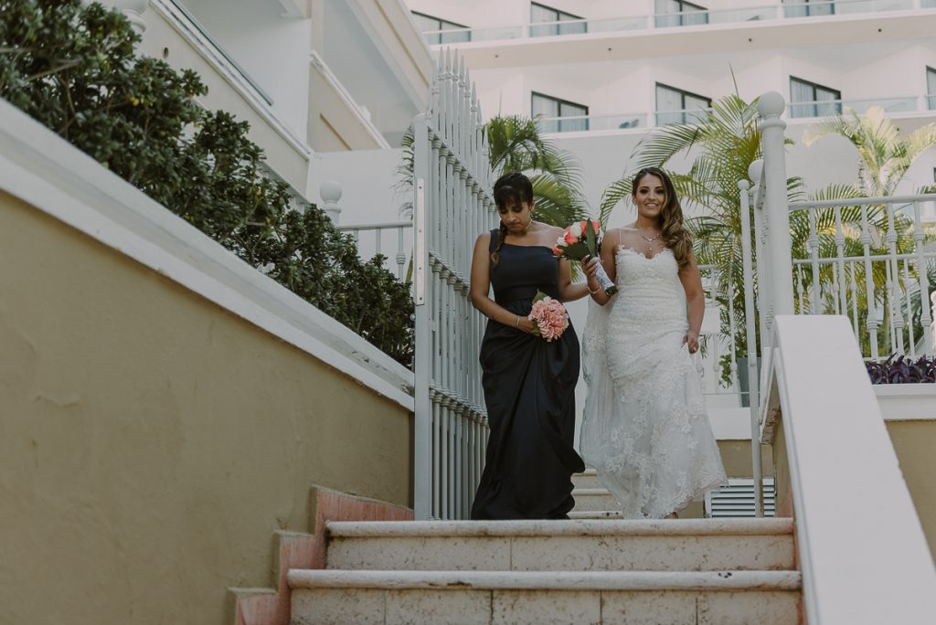 Here comes the bride. Riu Caribe Cancun Wedding by Caro Navarro Photography