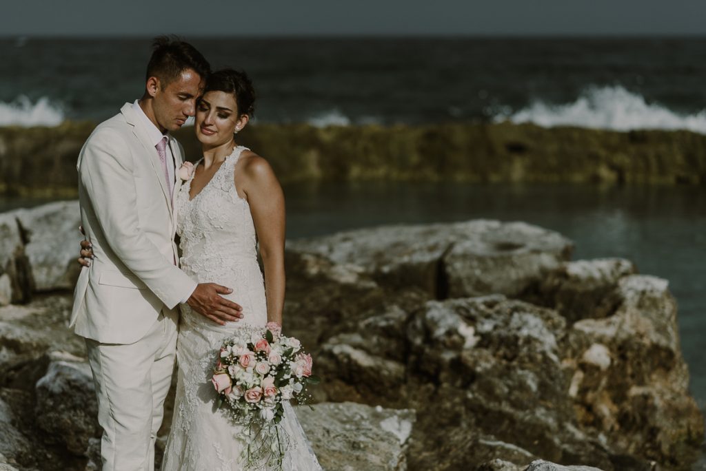 Hard Rock Riviera Maya beach trash the Dress Session in Mexico by Caro Navarro Photography