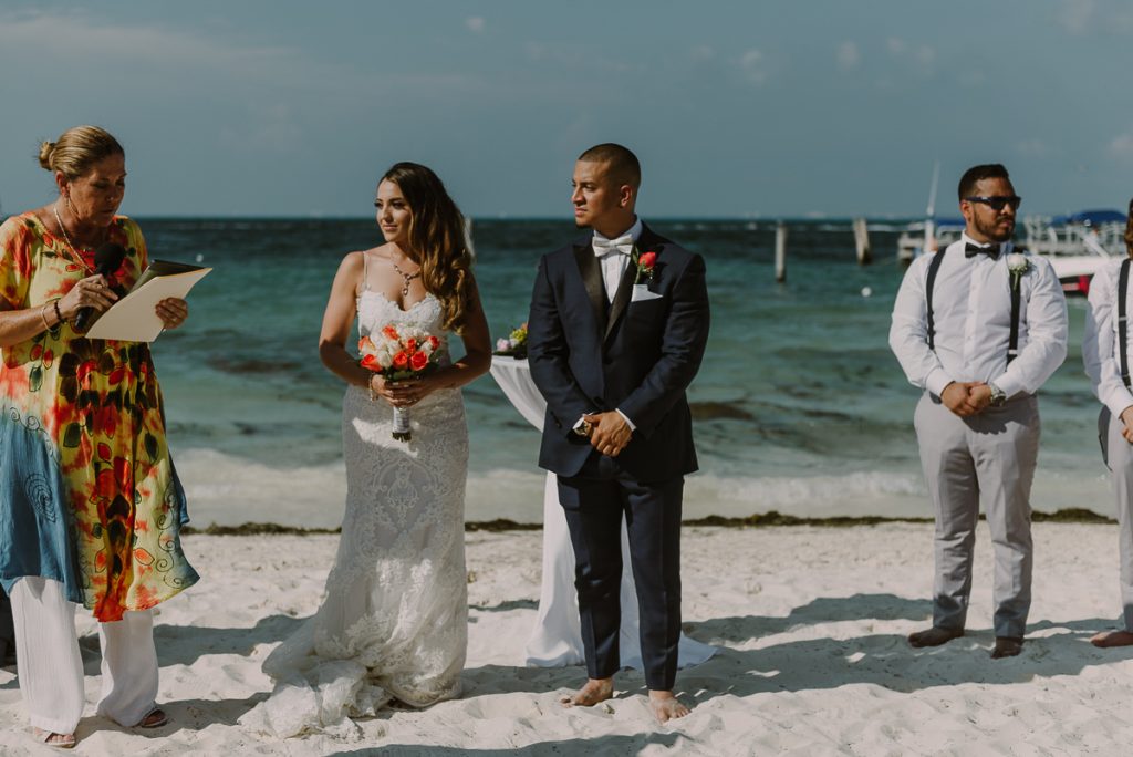 Riu Caribe Cancun beach destination wedding by Caro Navarro Photography