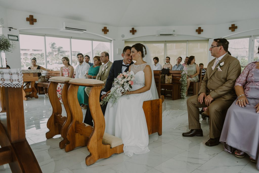 Glam Hard Rock Riviera Maya Church Wedding in Mexico by Caro Navarro Photography