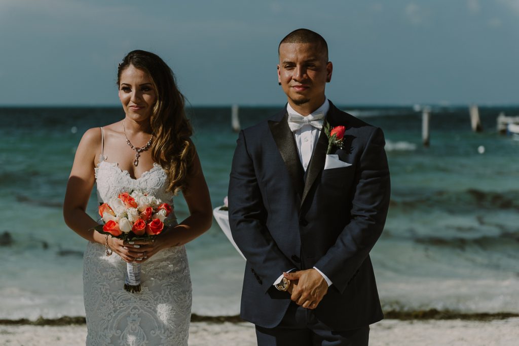 Riu Caribe Cancun beach destination wedding by Caro Navarro Photography