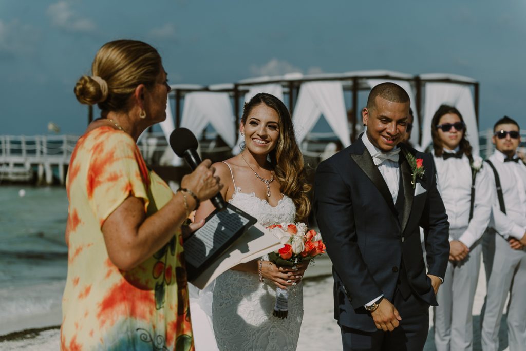 Riu Caribe Cancun beach destination wedding by Caro Navarro Photography