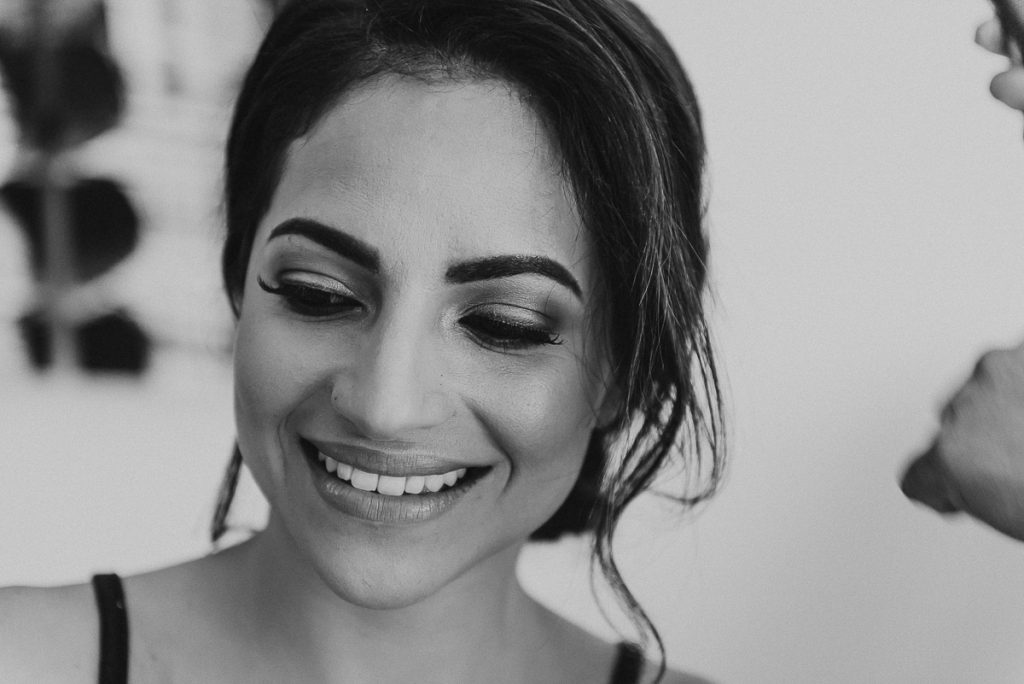 Black and white bridal portrait at Royalton Riviera Cancun Wedding. Caro Navarro Photography