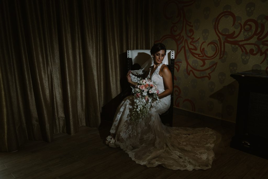 Birdal portrait at Glam Hard Rock Riviera Maya Destination Wedding. Caro Navarro Photography