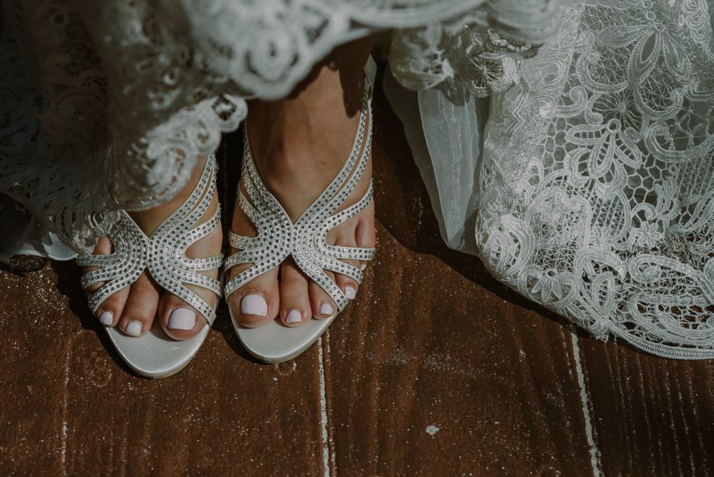 Bridal shoes. Royalton Riviera Cancun Destination Wedding by Caro Navarro Photography