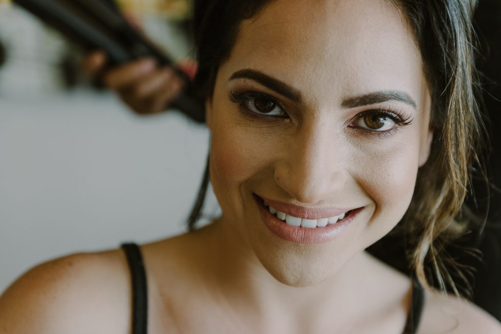 Bridal makeup at Royalton Riviera Cancun, Mexico. Caro Navarro Wedding Photography