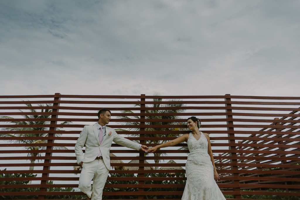 Bride and groom portraits at Hard Rock Riviera Maya, Mexico. Caro Navarro Wedding Photography